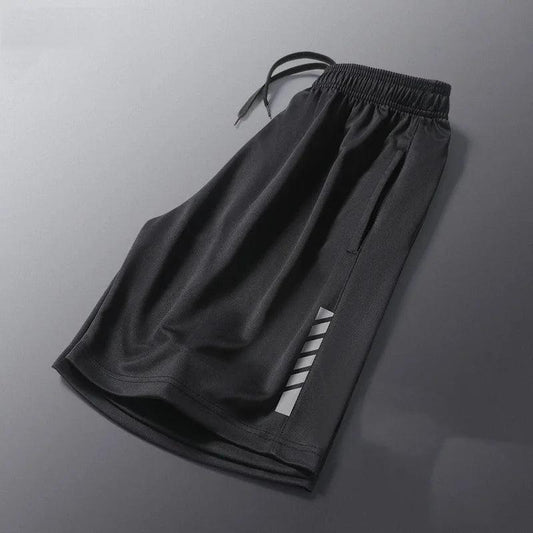 SONECHOKI Running Shorts Men Striped Printing Loose Basketball Sport Gym Breathable Shorts Fitness Training Workout Bottom Male - MANDOTOS
