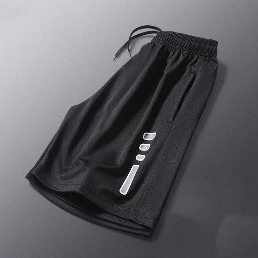 SONECHOKI Running Shorts Men Striped Printing Loose Basketball Sport Gym Breathable Shorts Fitness Training Workout Bottom Male - MANDOTOS