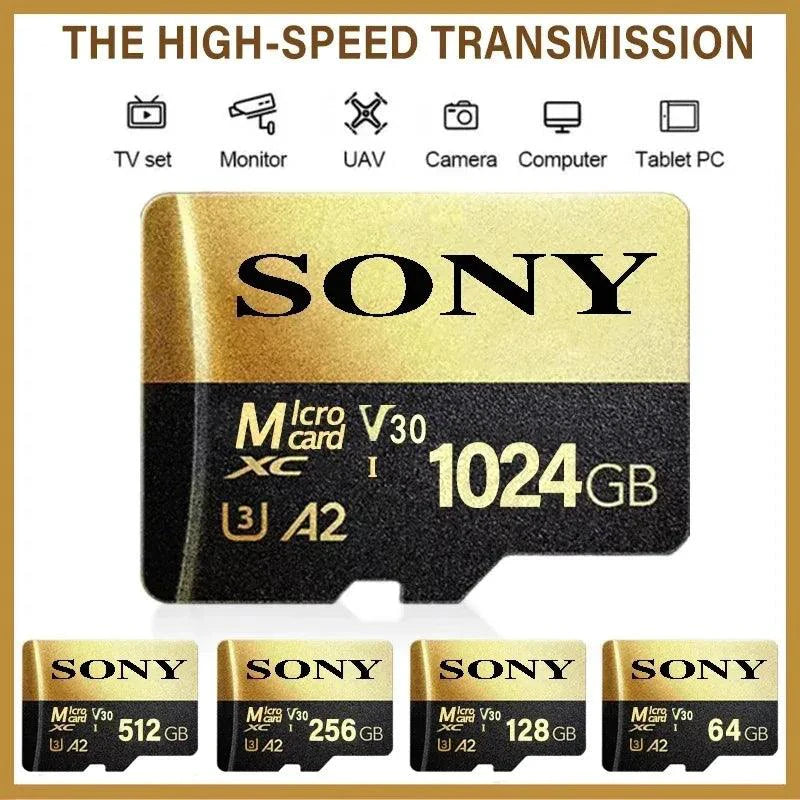 SONY Micro SD TF Card Mini 1TB Memory Card Class 128GB 256GB High Speed Cartao De Memoria Flash Memory TF Mecard C10 For Xiao Mi - MANDOTOS
