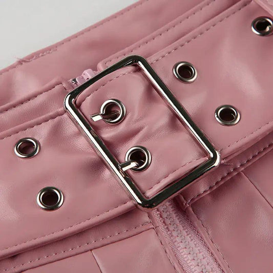 Spice Faux Leather Pleat Mini - MANDOTOS