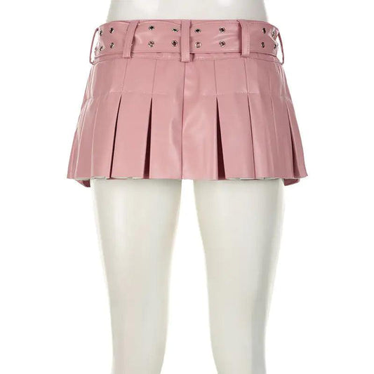Spice Faux Leather Pleat Mini - MANDOTOS