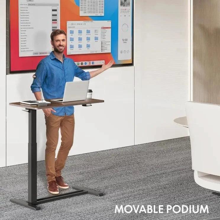 Standing Scroll Table With Hidden Wheels Side Table Height-adjustable Bed Table - MANDOTOS
