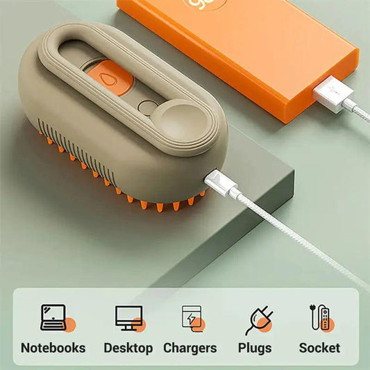 Steamy Pet Grooming Brush - MANDOTOS