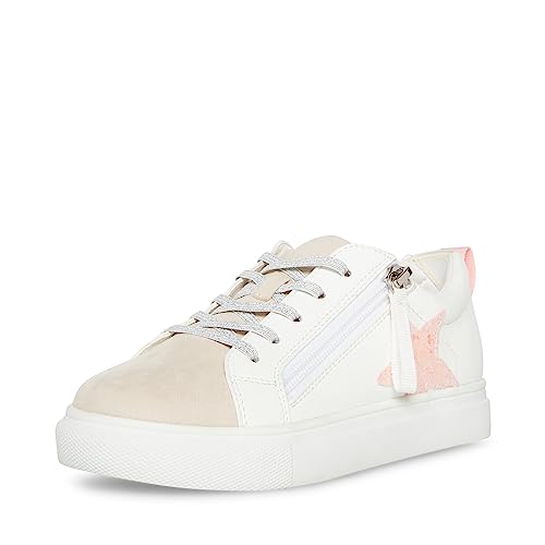 Steve Madden Girls Shoes Girls Adaptive Rezume Sneaker White Multi 4 Big Kid - MANDOTOS INTERNATIONAL