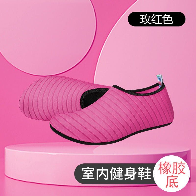 Striped beach shoes snowflake shoes socks beach socks diving snorkeling shoes indoor fitness shoes solid color yoga shoes - MANDOTOS INTERNATIONAL