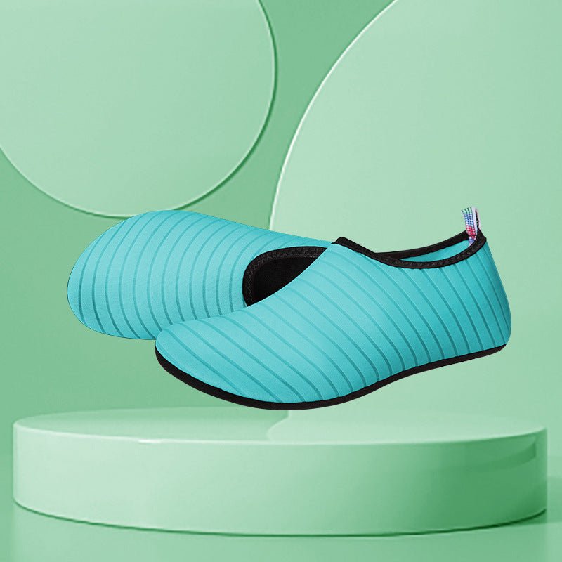 Striped beach shoes snowflake shoes socks beach socks diving snorkeling shoes indoor fitness shoes solid color yoga shoes - MANDOTOS INTERNATIONAL