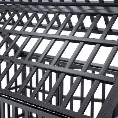 Sturdy Canine Kennel with Roof and Windows - MANDOTOS