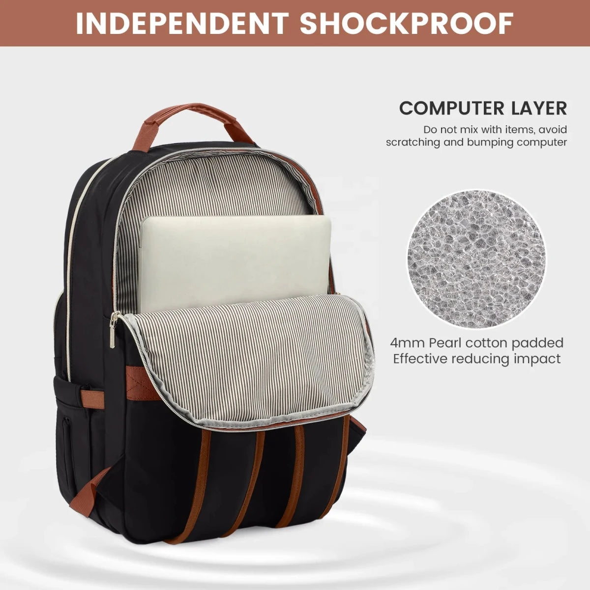 Stylish Waterproof Laptop Backpack for Women Girls - LOVEVOOK College School Bag - MANDOTOS INTERNATIONAL