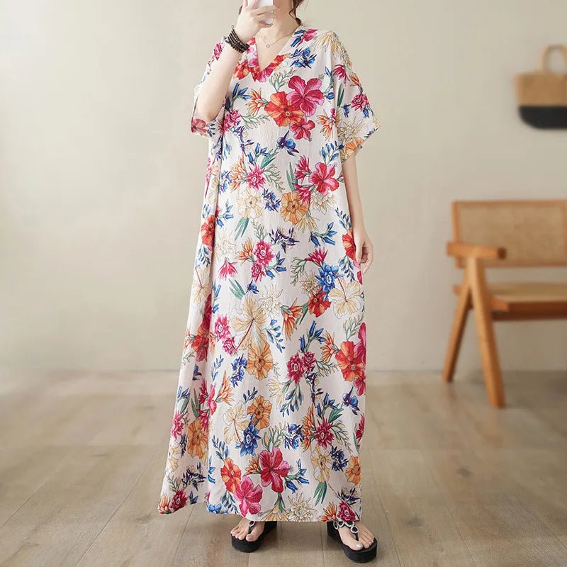Summer Dress for Women Clothing Streetwear Ethnic Style Bohemian Beach Vintage Clothes Casual Fashion Harajuku Loose Streetwear - MANDOTOS INTERNATIONAL