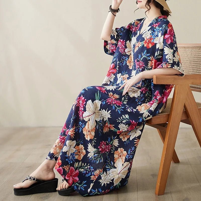 Summer Dress for Women Clothing Streetwear Ethnic Style Bohemian Beach Vintage Clothes Casual Fashion Harajuku Loose Streetwear - MANDOTOS INTERNATIONAL