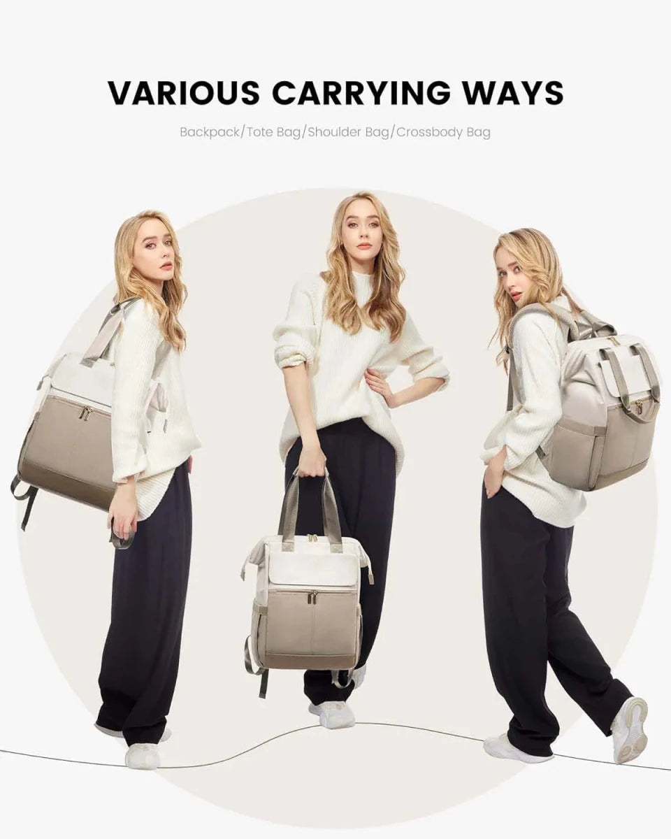 Super Lightweight Women's Travel Laptop Backpack with Curved Shoulder Straps - MANDOTOS INTERNATIONAL