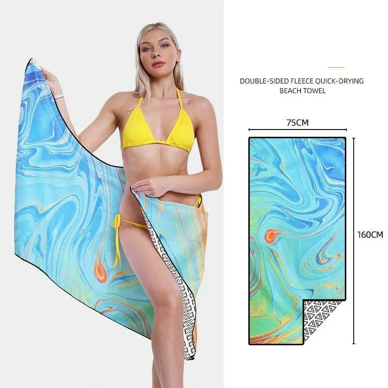 SwiftDry Patterned Beach Towel - MANDOTOS