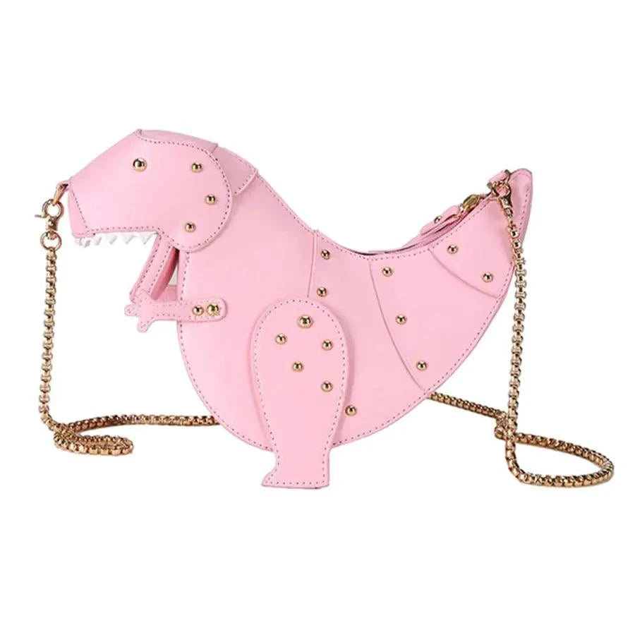 T-Rex Theme Leather Tote - MANDOTOS