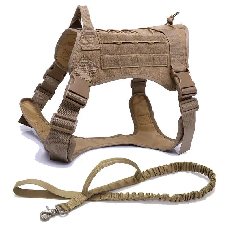 Tactical Control Dog Harness with Leash - MANDOTOS