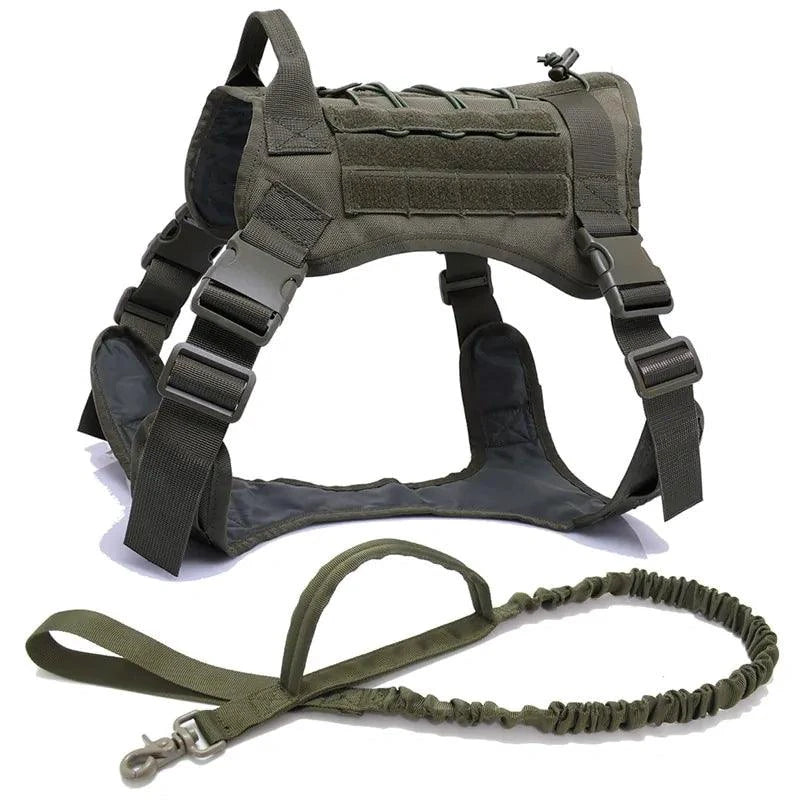 Tactical Control Dog Harness with Leash - MANDOTOS