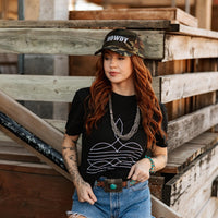 The Original, Viral Boot Stitch Western Graphic Tee - Black