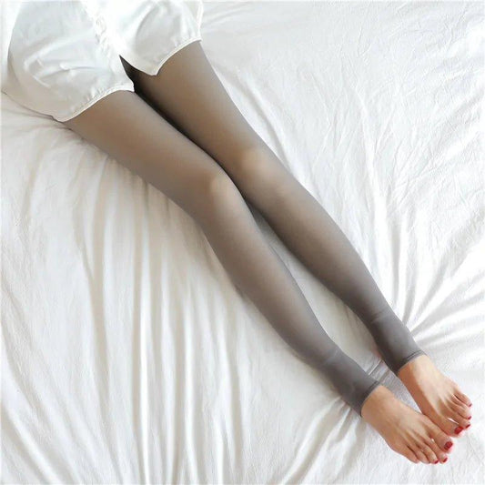 Thick Thermal Tights Stockings Women Warm Winter Sexy Translucent Pantyhose Leggings Female High Waist Elastic Slim Pantyhose - MANDOTOS
