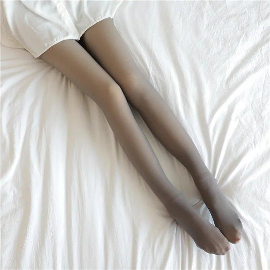 Thick Thermal Tights Stockings Women Warm Winter Sexy Translucent Pantyhose Leggings Female High Waist Elastic Slim Pantyhose - MANDOTOS