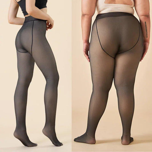 Thick Thermal Tights Stockings Women Warm Winter Sexy Translucent Pantyhose Leggings Female High Waist Elastic Slim Pantyhose - MANDOTOS