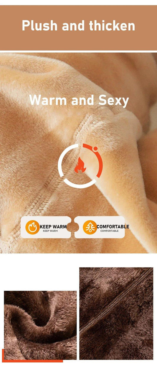 Thick Thermal Tights Stockings Women Warm Winter Sexy Translucent Pantyhose Leggings Female High Waist Elastic Slim Pantyhose - MANDOTOS