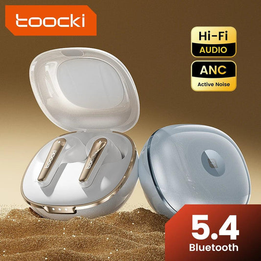 Toocki ANC Bluetooth Earphone 5.4 Dual Noise Cancellation Waterproof Wireless Headphone 3D Stereo In-ear ENC Earbuds With Mic - MANDOTOS