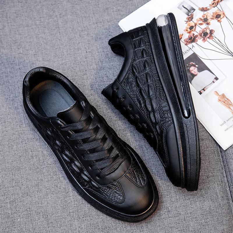 Trendy Leather Men's Shoes Fashion Casual Sneakers - MANDOTOS