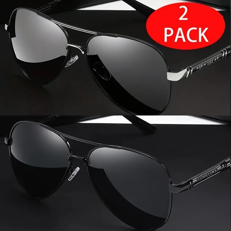 Two Pairs of Stylish Metal Frame and TAC Lenses for Sharpness. They Are Ideal For. Elegant Design in Red Sunglasses - MANDOTOS INTERNATIONAL