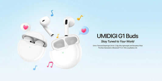 UMIDIGI G1 Buds TWS Wireless Earphones Bluetooth 5.3 ENC Sport Noise Reduction 380mAh Headsets With Microphone - MANDOTOS