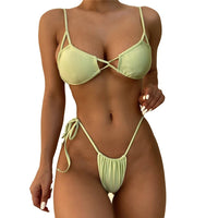 Unique Design Thong Bikini Lace up Beach Womens Swimwear 2 Piece Swimsuits - MANDOTOS INTERNATIONAL