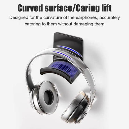 Universal Headphone Stand Adhensive Plastic Wall Mount Hanger Under Desk Headset Rack Holder Support For Gaming Earphone Bracket - MANDOTOS