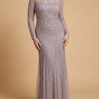 Lara High Neck Beaded Gown