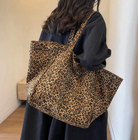 Urban Leopard Canvas Tote - MANDOTOS