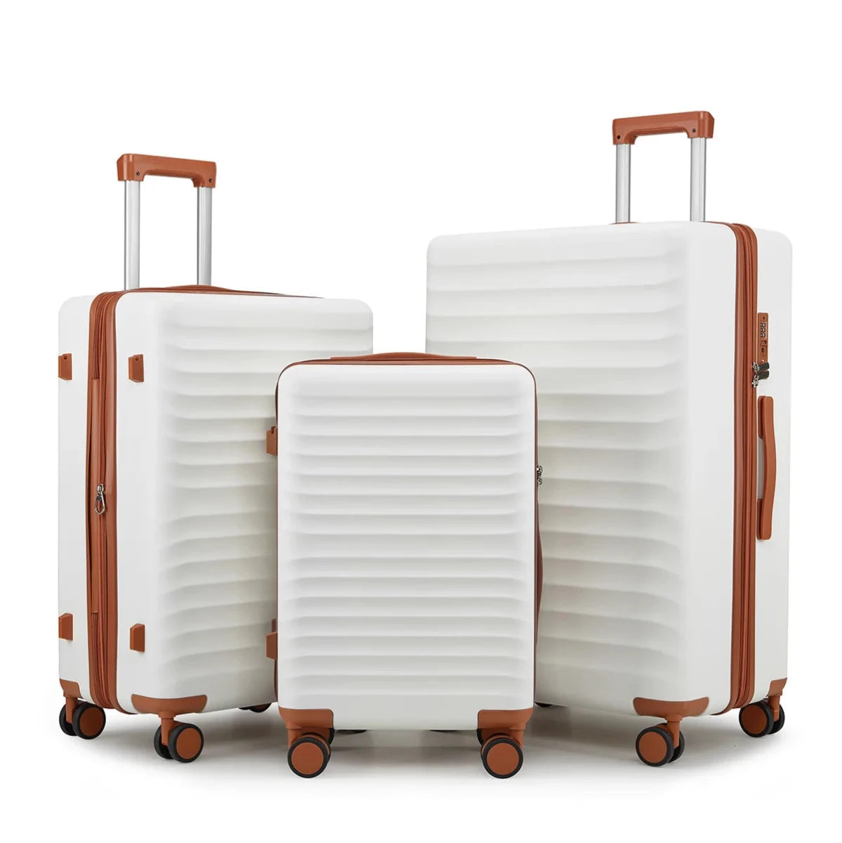US Warehouse Luxury Lightweight Hard Shell 3 Pieces Travel Suitcases Set 20 24 28 Inch 3-Pieces Travel Suitcase Luggage Set - MANDOTOS INTERNATIONAL
