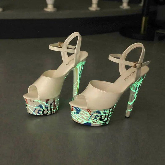 Lustrous Leather Stilettos - MANDOTOS