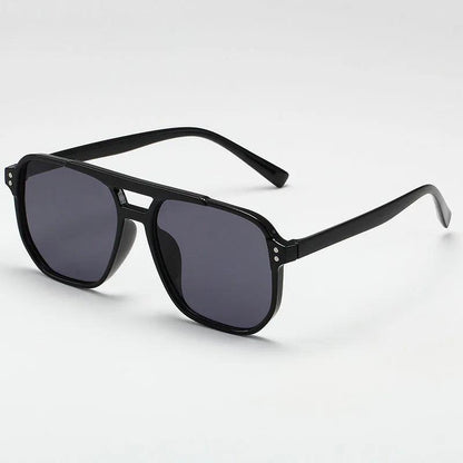 Vintage Men Women Big Sunglasses Men Square Shades Brand Designer Unisex Sun Glasses Black Lense Male Female Sunglasses UV400 - MANDOTOS