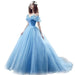 Chupeng Blue Quinceanera Prom Gown - MANDOTOS INTERNATIONAL