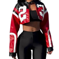 MotoChic Faux Leather Y2K Jacket - MANDOTOS INTERNATIONAL