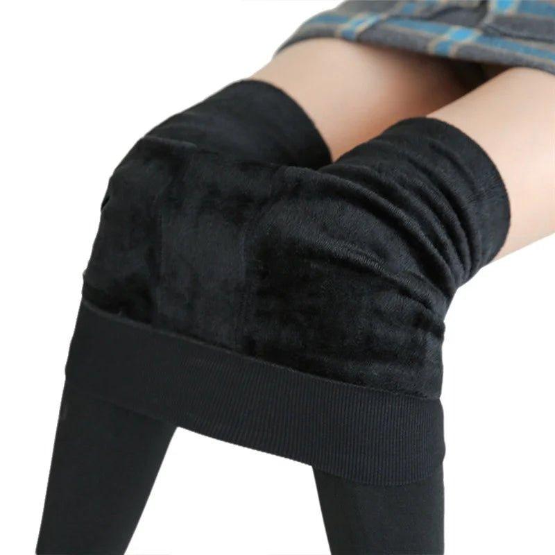 Winter Leggings For Women Warm Leggins Solid Color Velvet Leggins High Waist Leggings Stretchy Leggings dropshipping - MANDOTOS