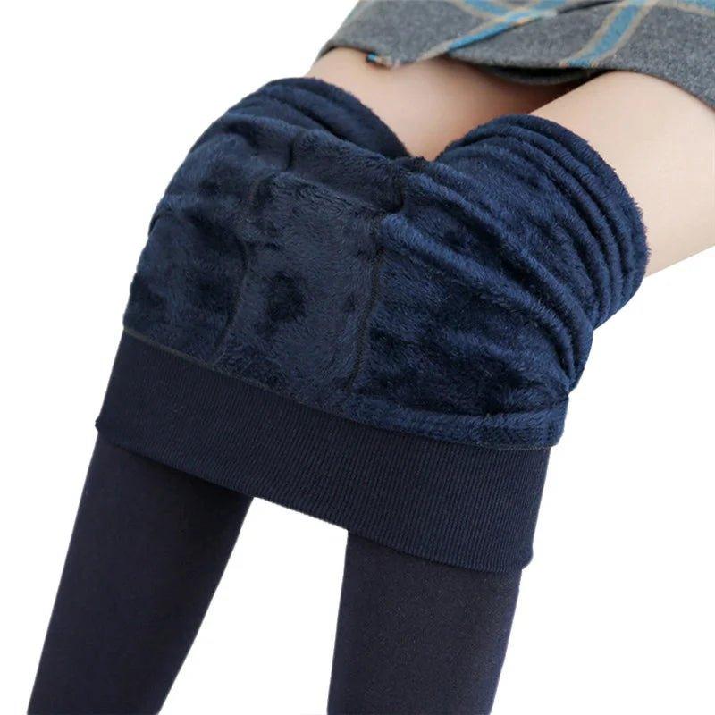 Winter Leggings For Women Warm Leggins Solid Color Velvet Leggins High Waist Leggings Stretchy Leggings dropshipping - MANDOTOS