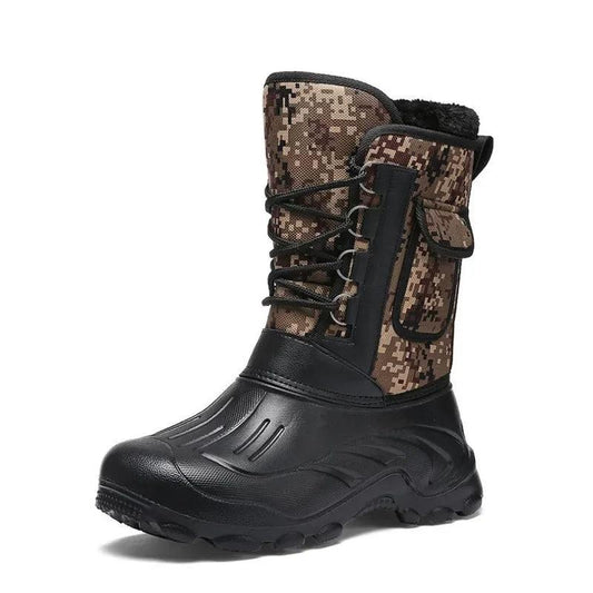 Winter Men's Outdoor Boots Warm Waterproof Snow Boots for Men Fishing Boots Men's Non-slip Hiking Boots Male Sneakers Work Boots - MANDOTOS