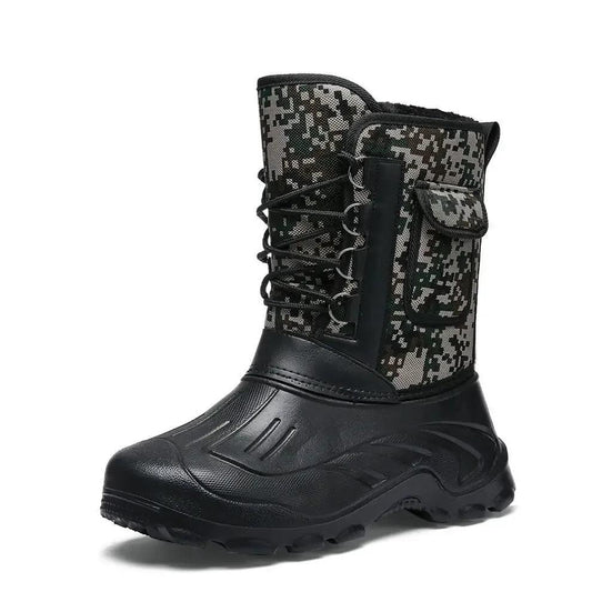 Winter Men's Outdoor Boots Warm Waterproof Snow Boots for Men Fishing Boots Men's Non-slip Hiking Boots Male Sneakers Work Boots - MANDOTOS