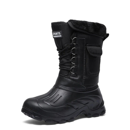 Winter Men's Outdoor Boots Warm Waterproof Snow Boots for Men Fishing Boots Men's Non-slip Hiking Boots Male Sneakers Work Boots - MANDOTOS