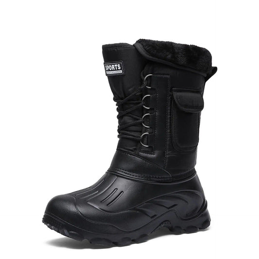 Winter Men's Outdoor Boots Warm Waterproof Snow Boots for Men Fishing Boots Men's Non-slip Hiking Boots Male Sneakers Work Boots - MANDOTOS