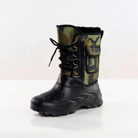 Winter Men's Outdoor Boots Warm Waterproof Snow Boots for Men Fishing Boots Men's Non-slip Hiking Boots Male Sneakers Work Boots - MANDOTOS