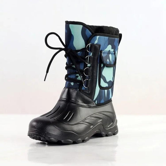 Winter Men's Outdoor Boots Warm Waterproof Snow Boots for Men Fishing Boots Men's Non-slip Hiking Boots Male Sneakers Work Boots - MANDOTOS