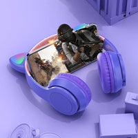 Glow Light Cat Ear Bluetooth Headphones for Kids and Adults - MANDOTOS INTERNATIONAL
