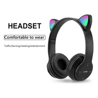 Glow Light Cat Ear Bluetooth Headphones for Kids and Adults - MANDOTOS INTERNATIONAL