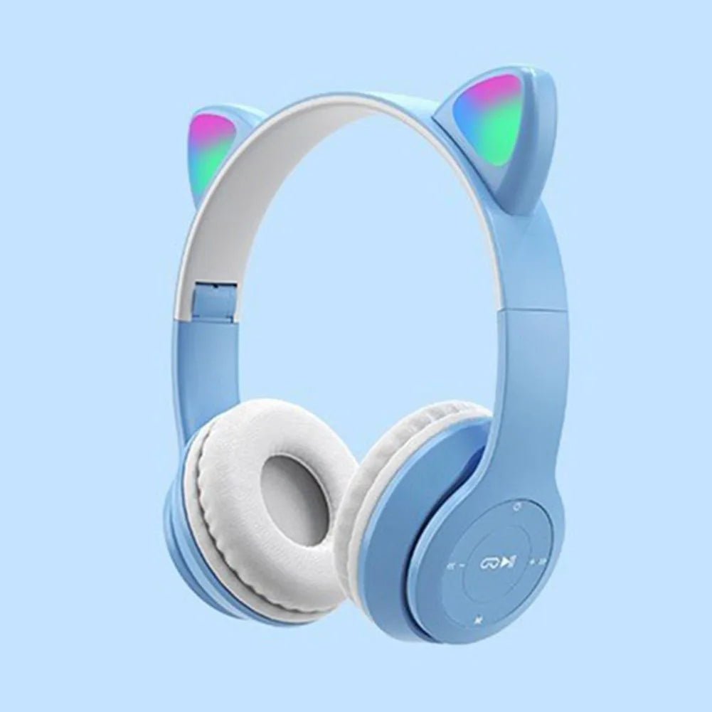 Glow Light Cat Ear Bluetooth Headphones for Kids and Adults - MANDOTOS INTERNATIONAL