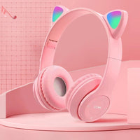Glow Light Cat Ear Bluetooth Headphones for Kids and Adults - MANDOTOS INTERNATIONAL