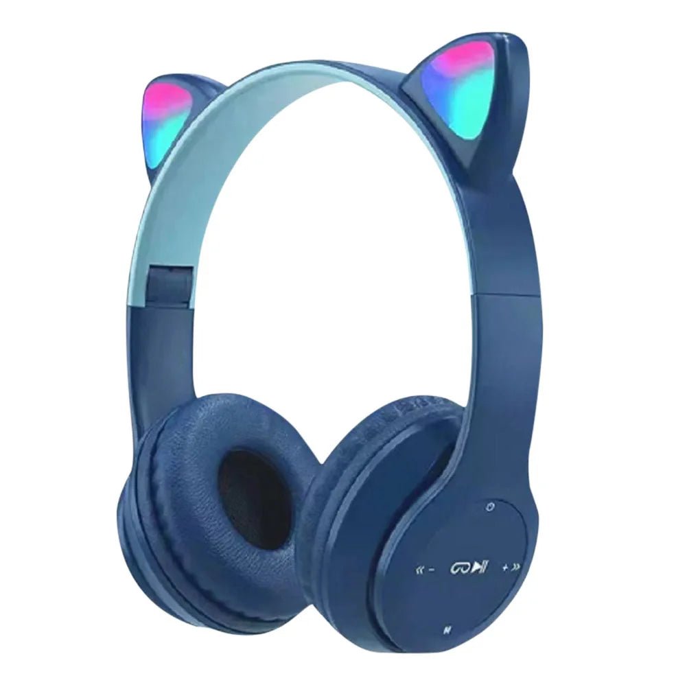Glow Light Cat Ear Bluetooth Headphones for Kids and Adults - MANDOTOS INTERNATIONAL